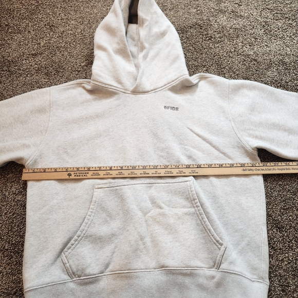 Figs Heather Grey Off-Shift Hoodie Sweatshirt Size Medium - Picture 7 of 8